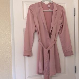 Victoria’s Secret soft pink satin dress or coat size S. New without tags